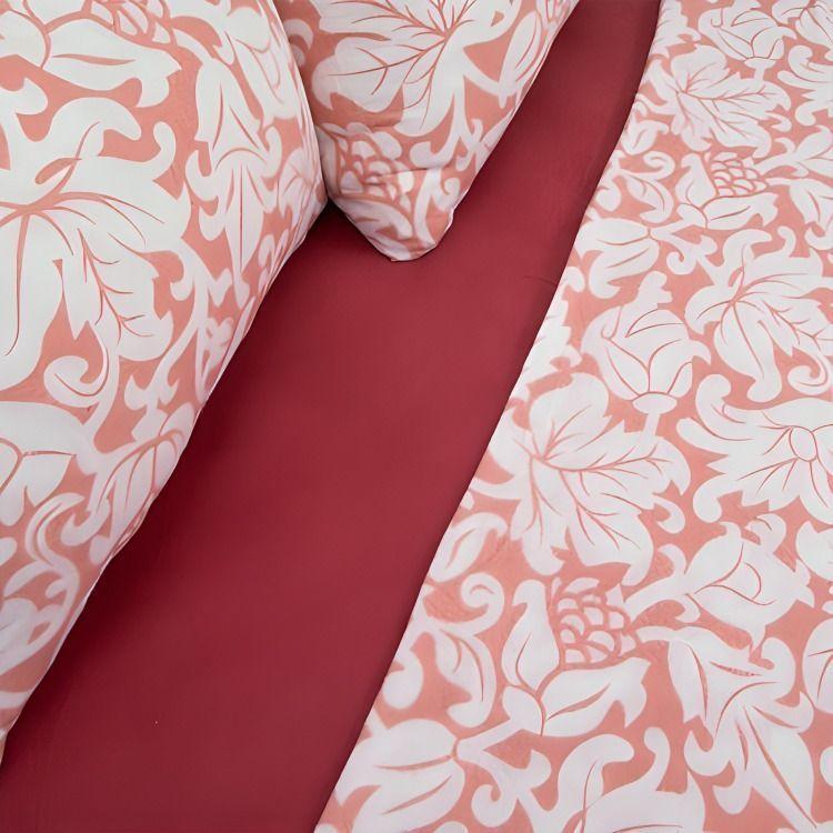 Sábanas Polar Composé 1.5 Plazas / Hojas Coral Blanco – Doral-2