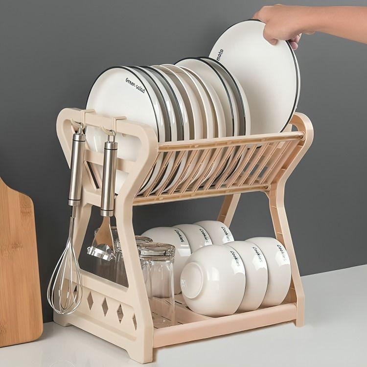 Secador Escurridor De Platos 2 Niveles Plastico Escurridor-1