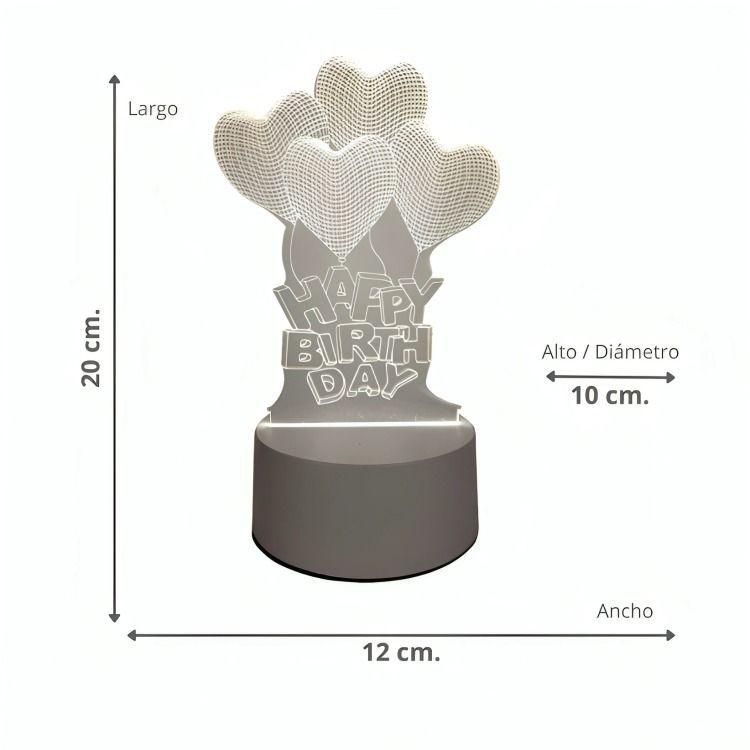 Lámpara LED De Mesa 3D USB Luz Globos Cumpleaños-2