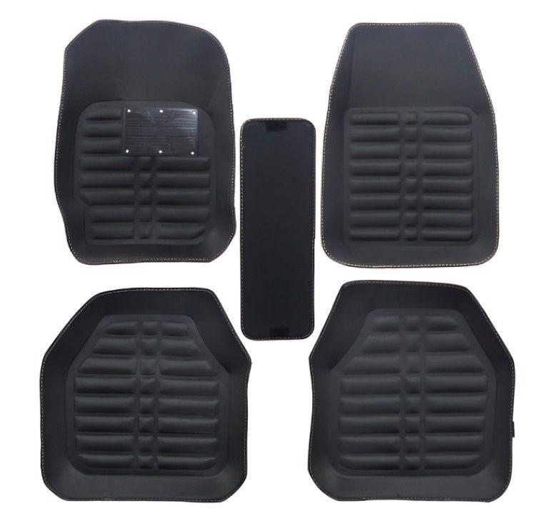 ALFOMBRA PARA AUTO ECO CUERO SET X 5 PCS COLOR NEGRO-2