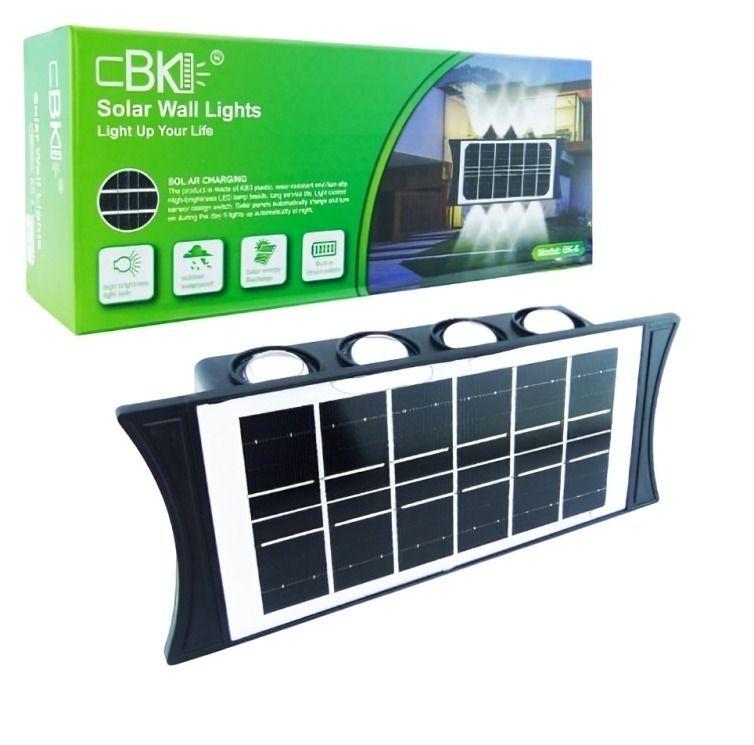 Aplique Solar 8 LED Duo Color BK-8 para Muro-0