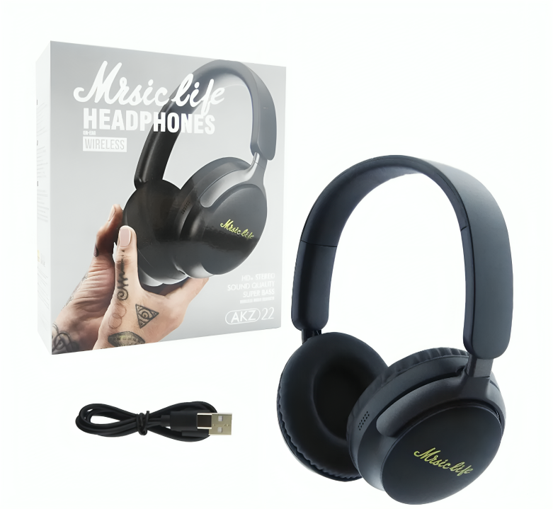Audífono Cintillo BT AKZ-22 Negro TF-FM-1