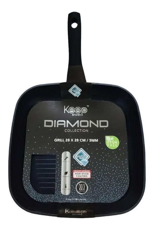 GRILL PAN 28CM DIAMOND KEEP-2