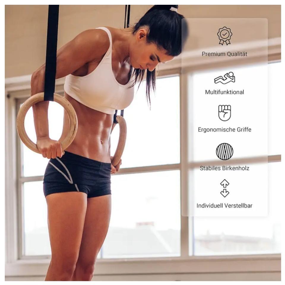 Anillas Olimpicas Fitness Calistenia Correa + Hebillas-3