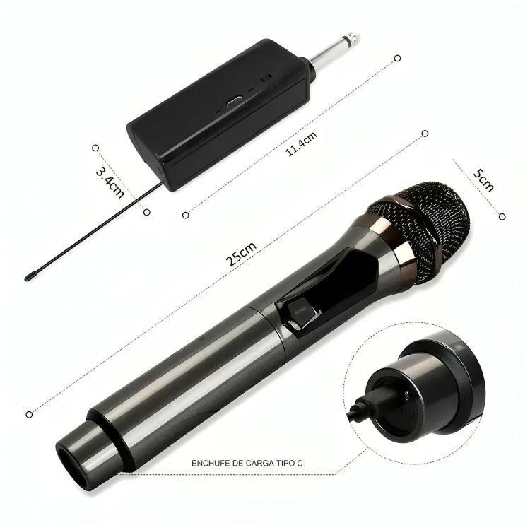 Micrófono Inalámbrico Profesional Karaoke Kit 2pcs-2
