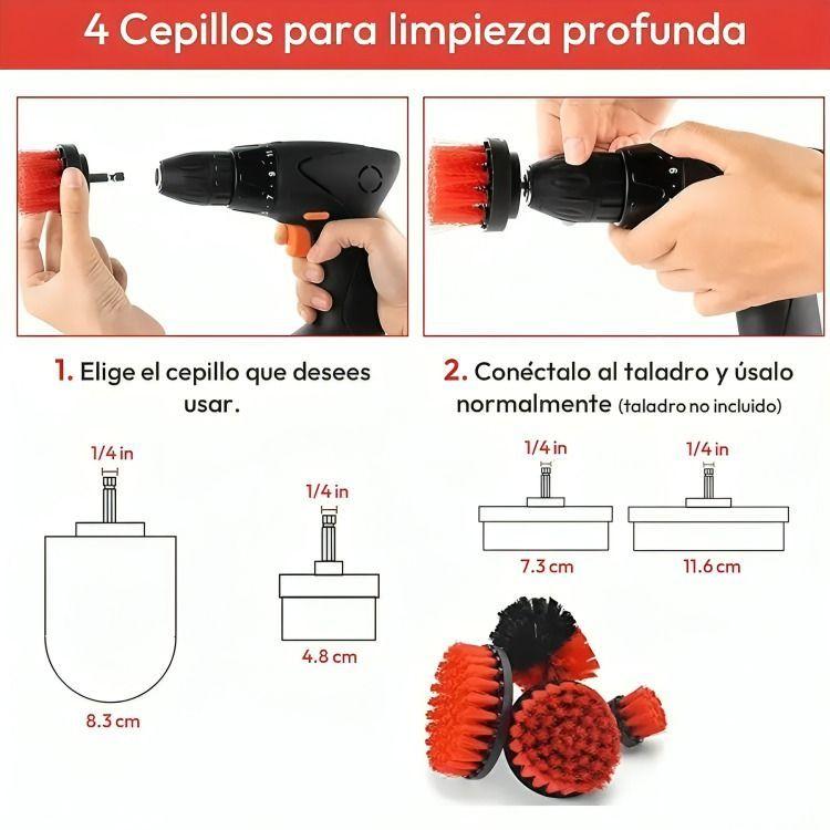 Kit 18 Piezas Limpieza De Auto Interior Y Exterior-3