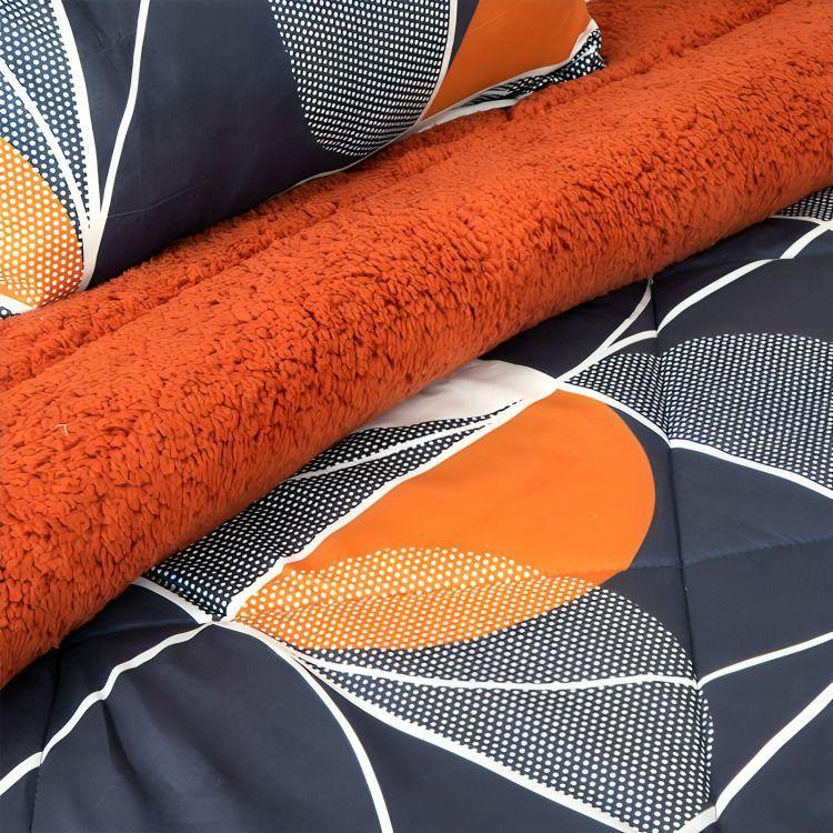 Plumón Estampado Deluxe Sherpa 2 Plazas  Geométrico – Doral -3