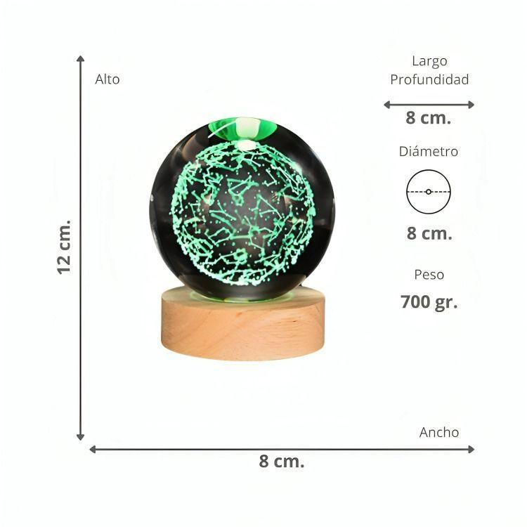 Lampara Bola De Cristal LED RGB Colores Zodiaco-2