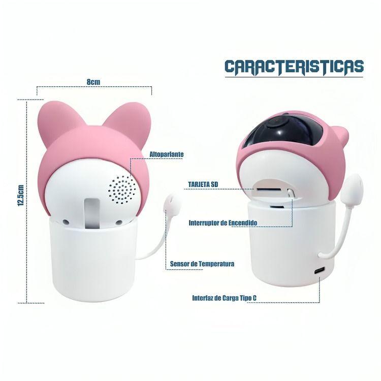 Cámara Monitor Vigilancia Nocturna Para Bebes Con Micrófono-4