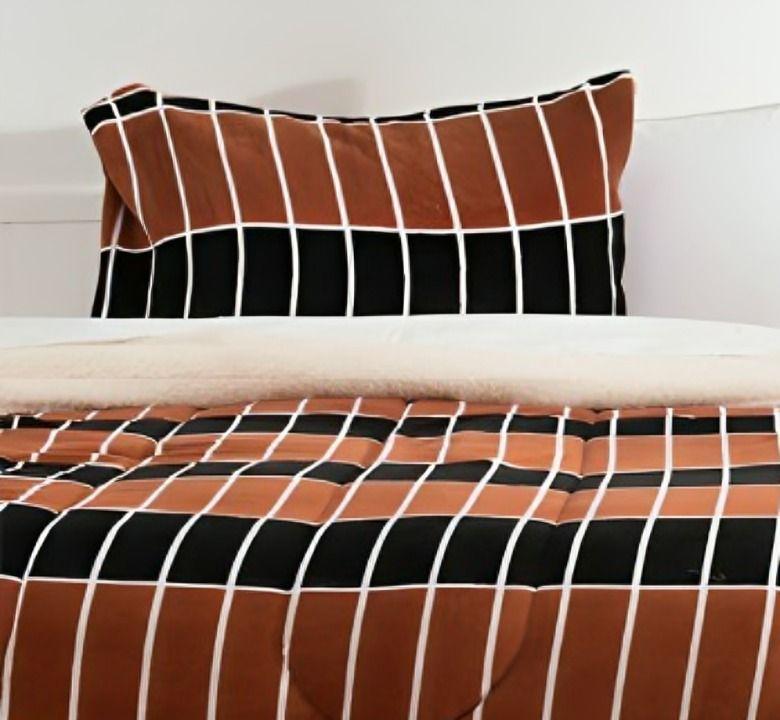 Plumón Coral Sherpa Estampado 2,5 Plazas / Cuero – Mashini  -3