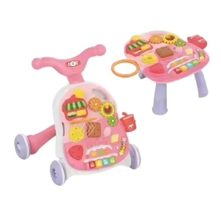 Andador de BEBE 4 en 1 Rosado-1