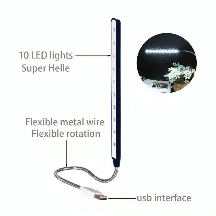 Lampara Led Usb Linterna Flexible Notebook-3