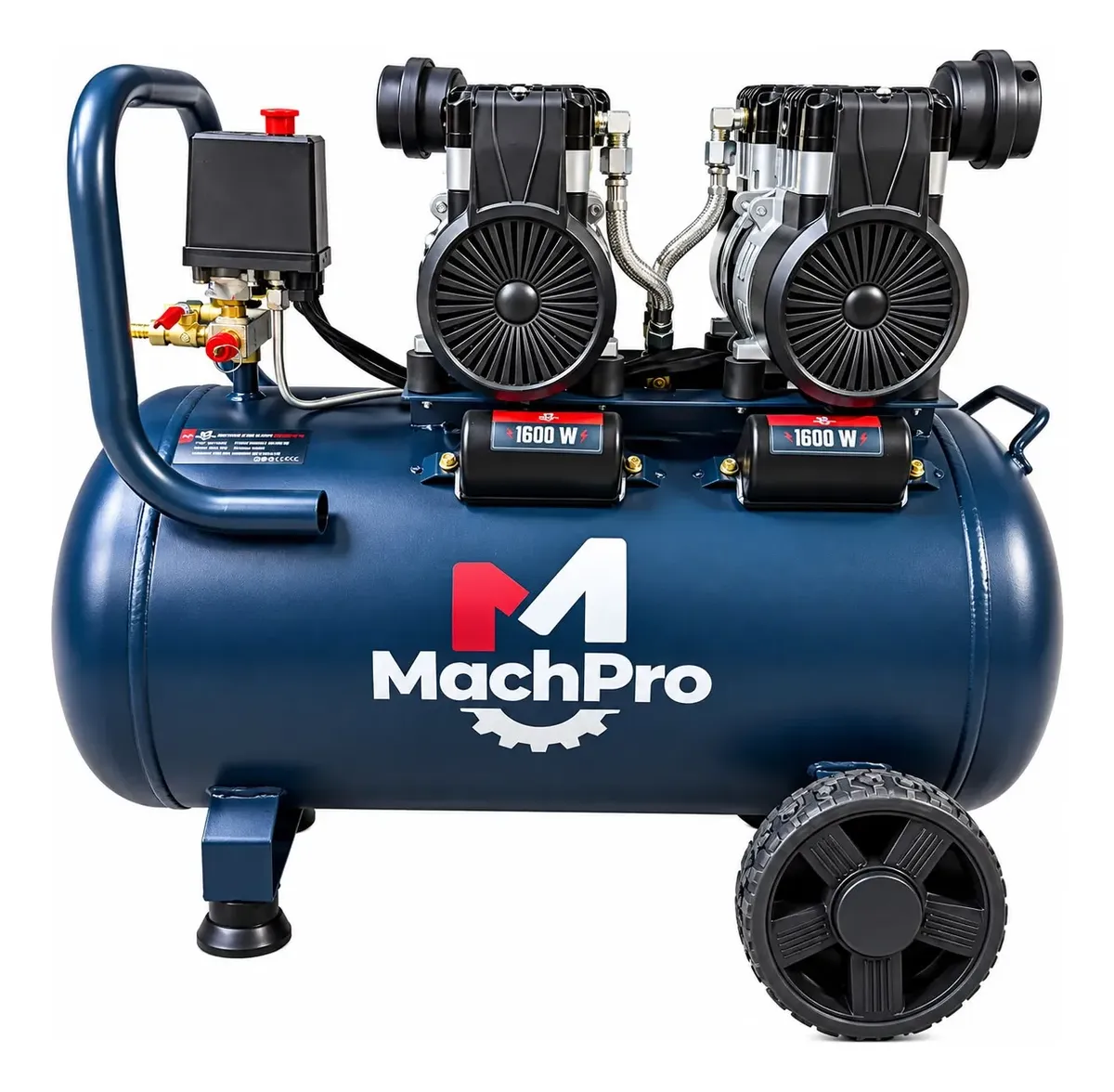 Compresor 50 Litros 1500w Silencioso MachPro-0