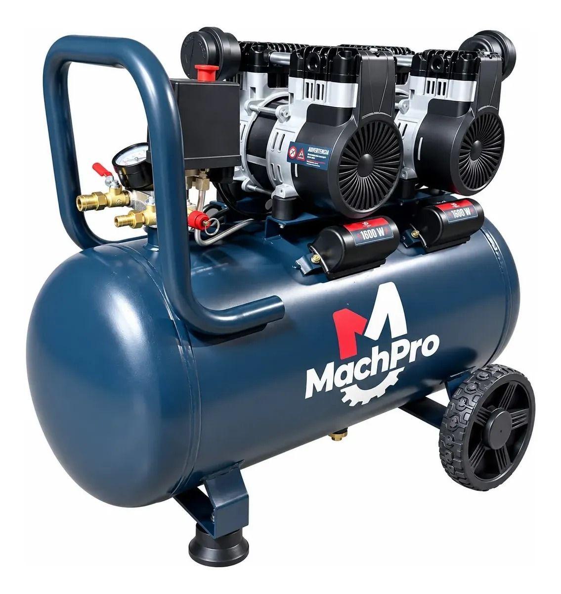 Compresor 50 Litros 1500w Silencioso MachPro-2