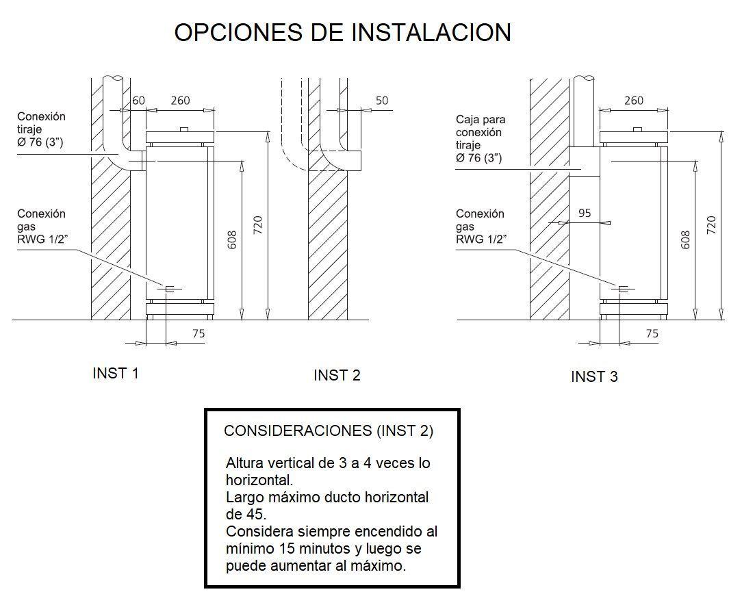 CALEFACTOR GAS NATURAL 9100 Kcal/h - TIRO NATURAL-2