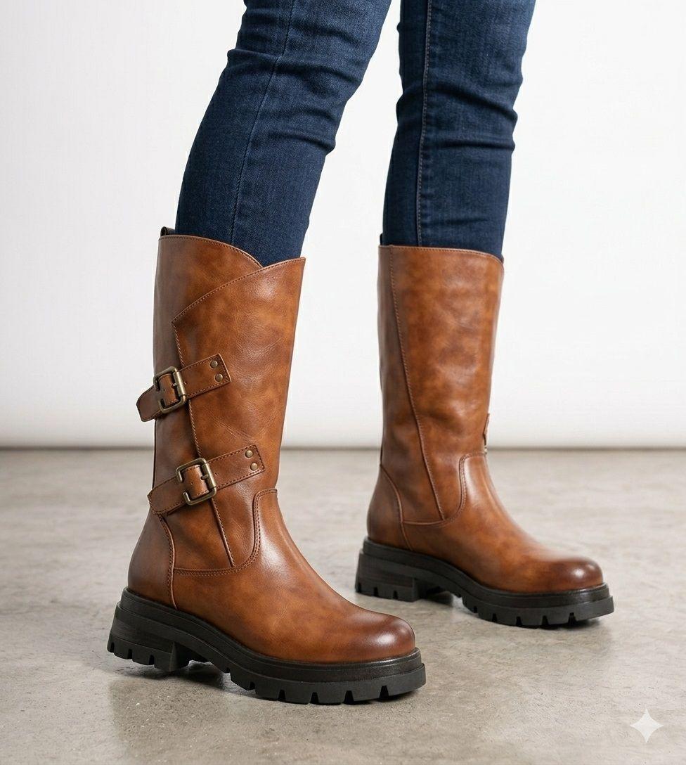 Bota Biker Zara Caramelo Alquimia-5