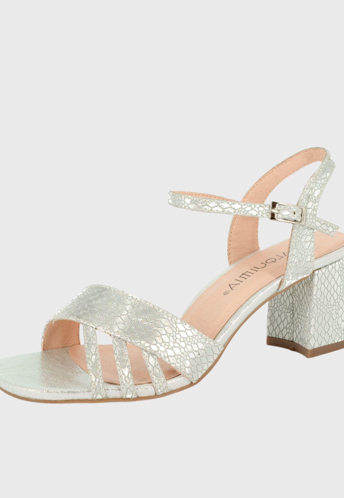 Sandalia de Vestir Heid Plateado Alquimia-3