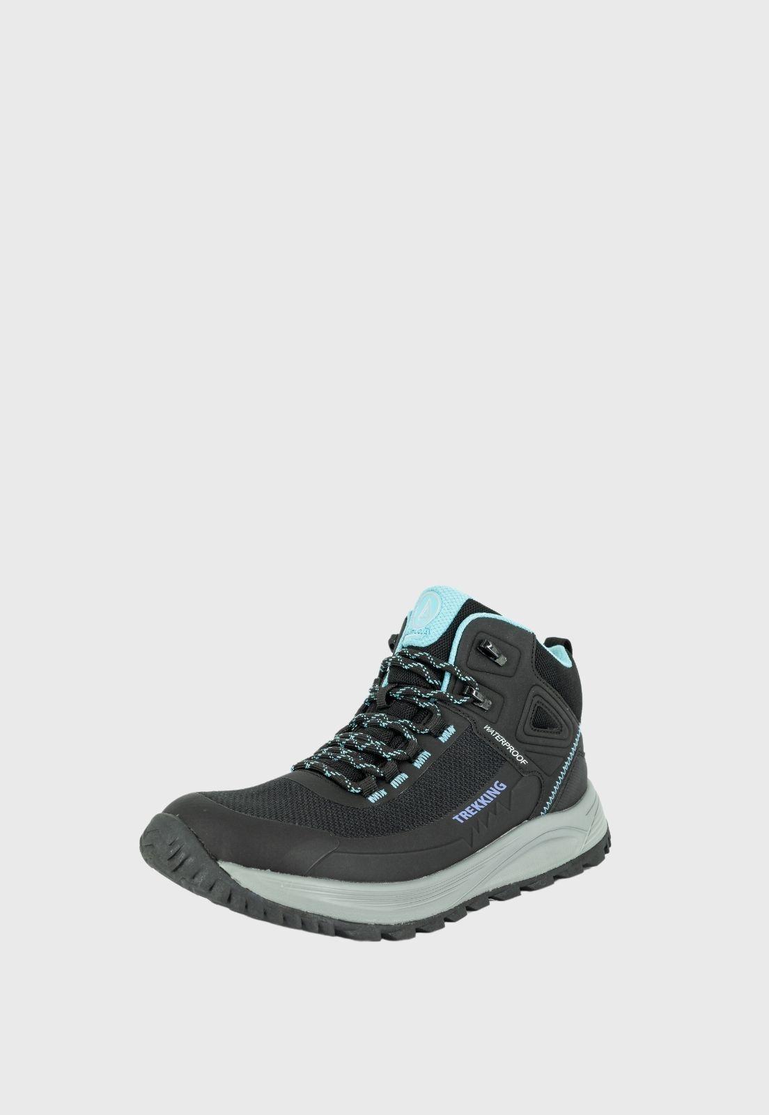 Botin Outdoor Waterproof Rosal Negro Alquimia-0