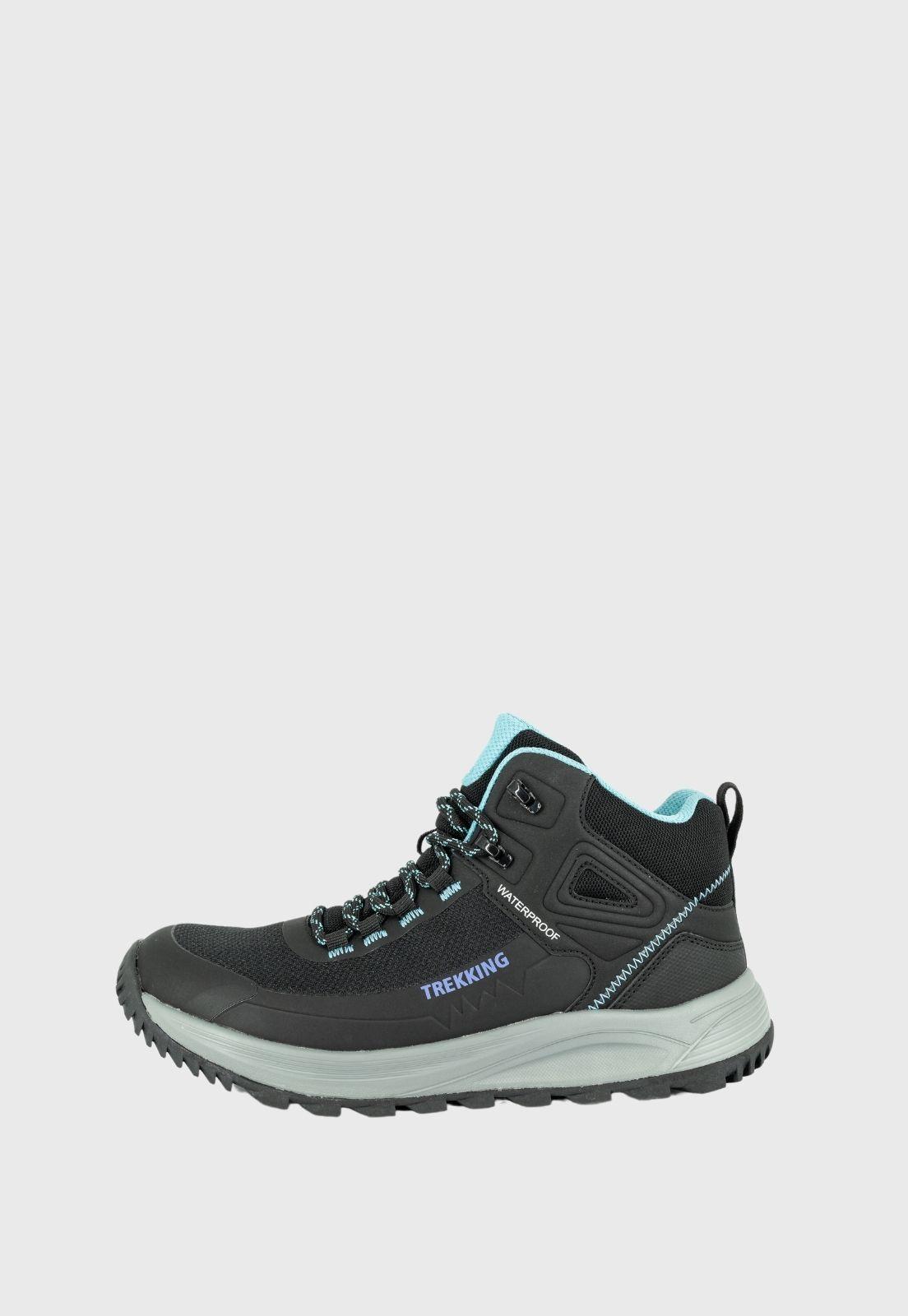 Botin Outdoor Waterproof Rosal Negro Alquimia-1