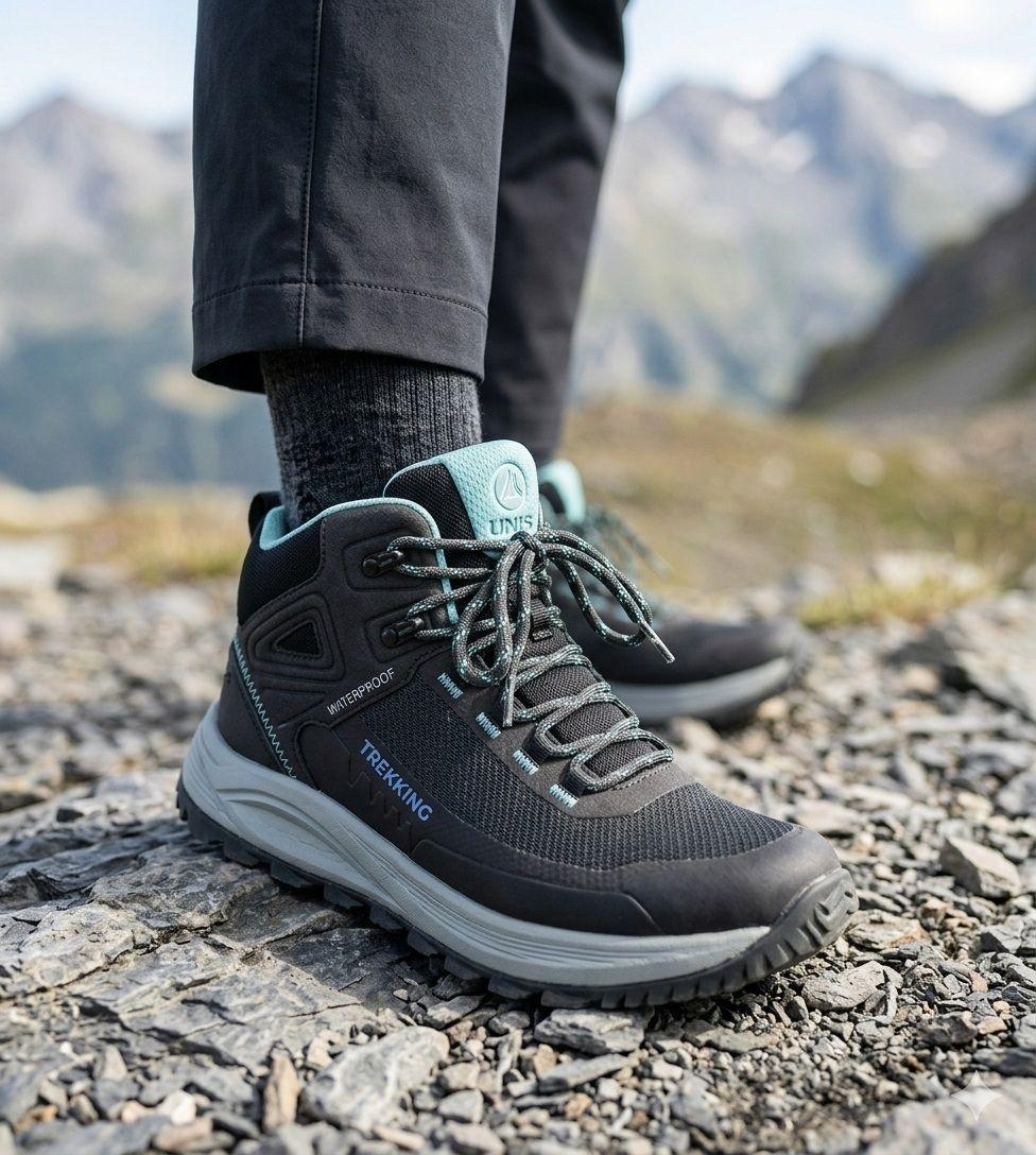 Botin Outdoor Waterproof Rosal Negro Alquimia-4
