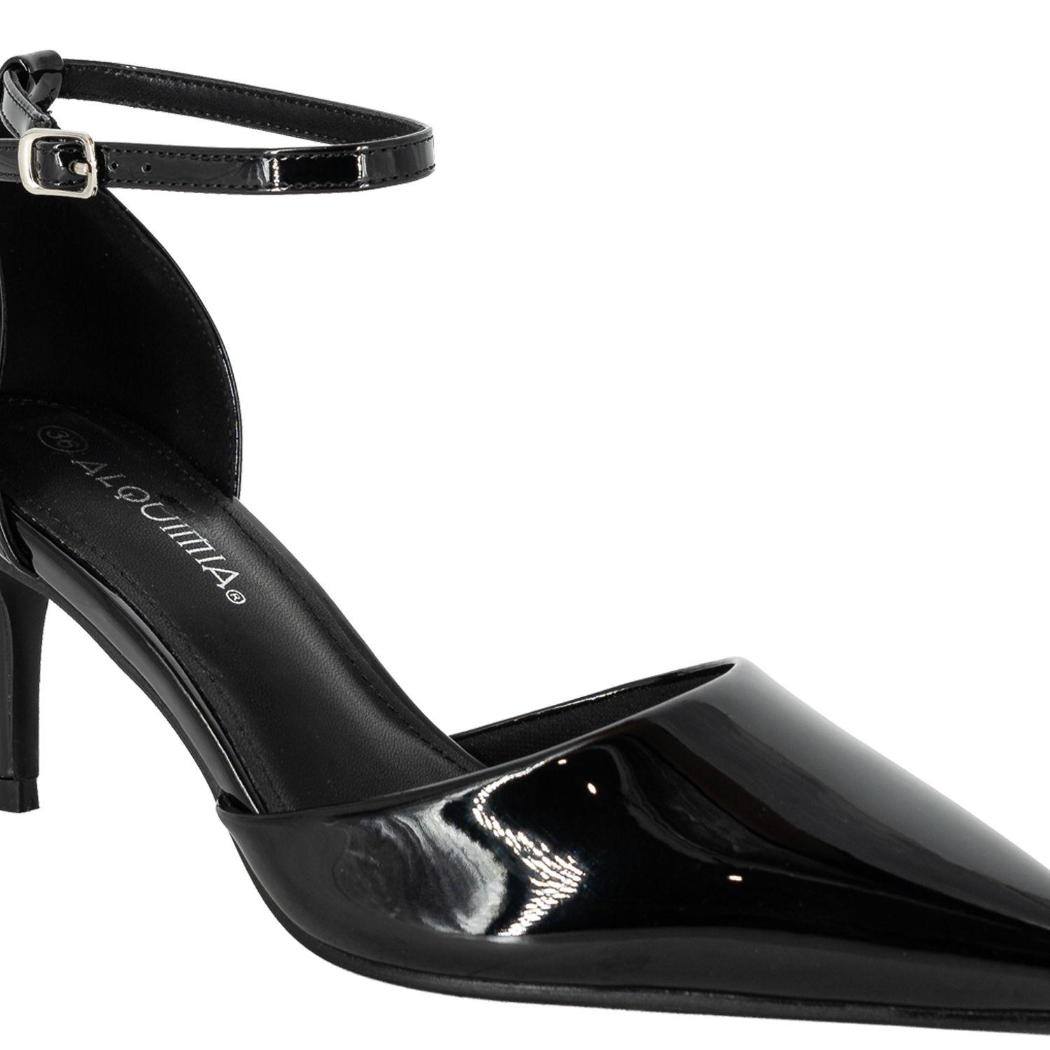 Zapato Formal Stiletto Negro Alquimia-4