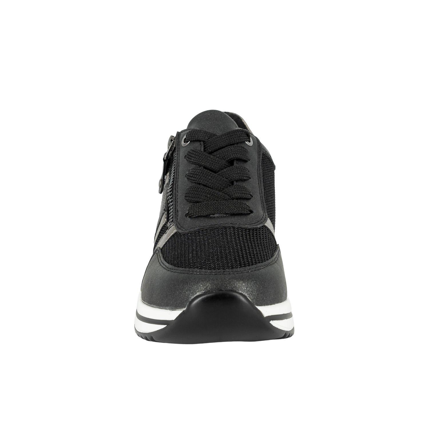 Zapatilla Urbana con Cuña Cole Negro Alquimia-3