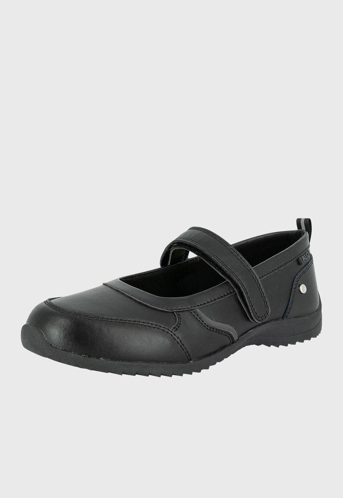 Zapato Escolar de Cuero Nina Negro Alquimia-0