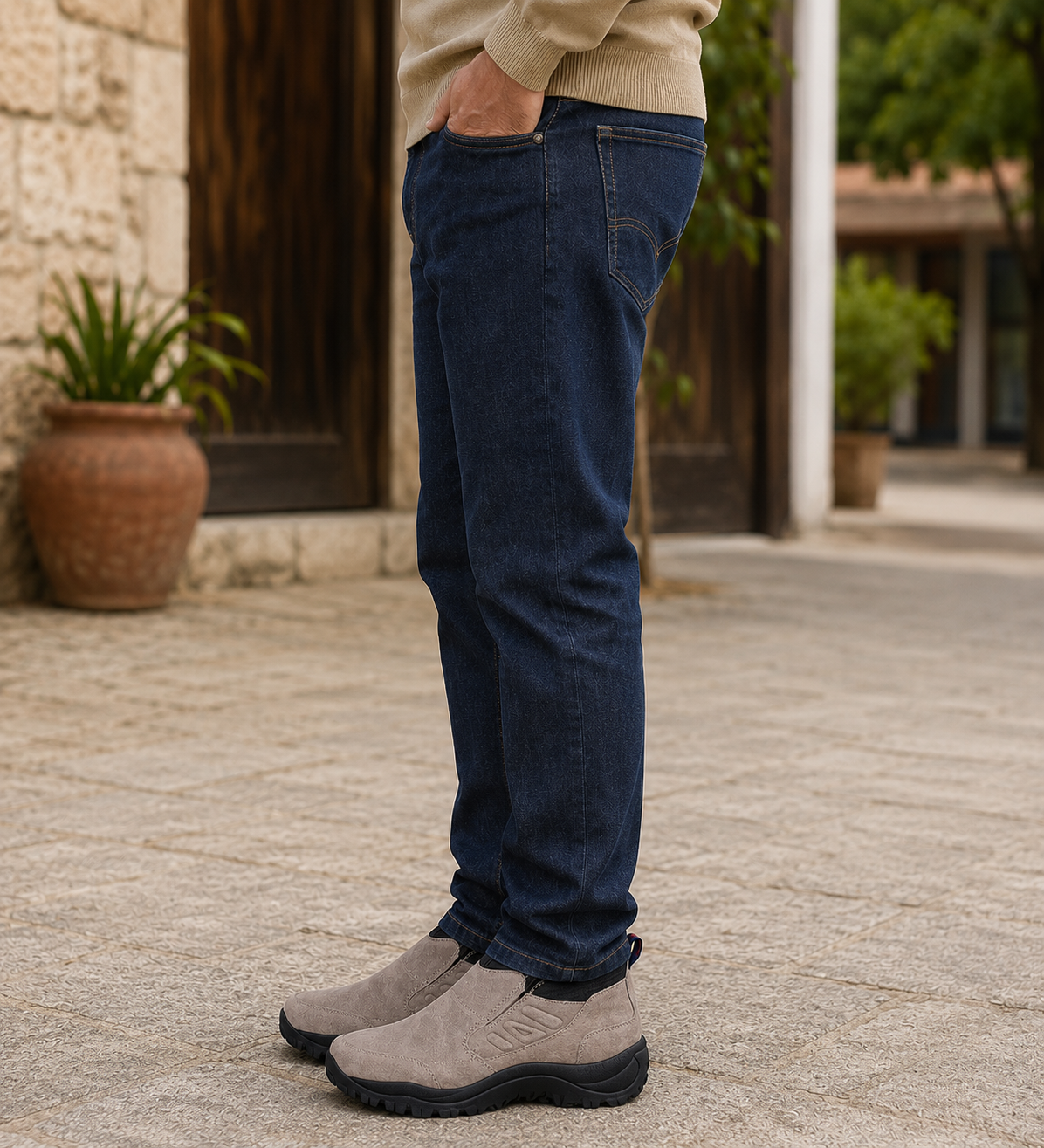 Botin de Cuero Cota Gris London Adixt-5