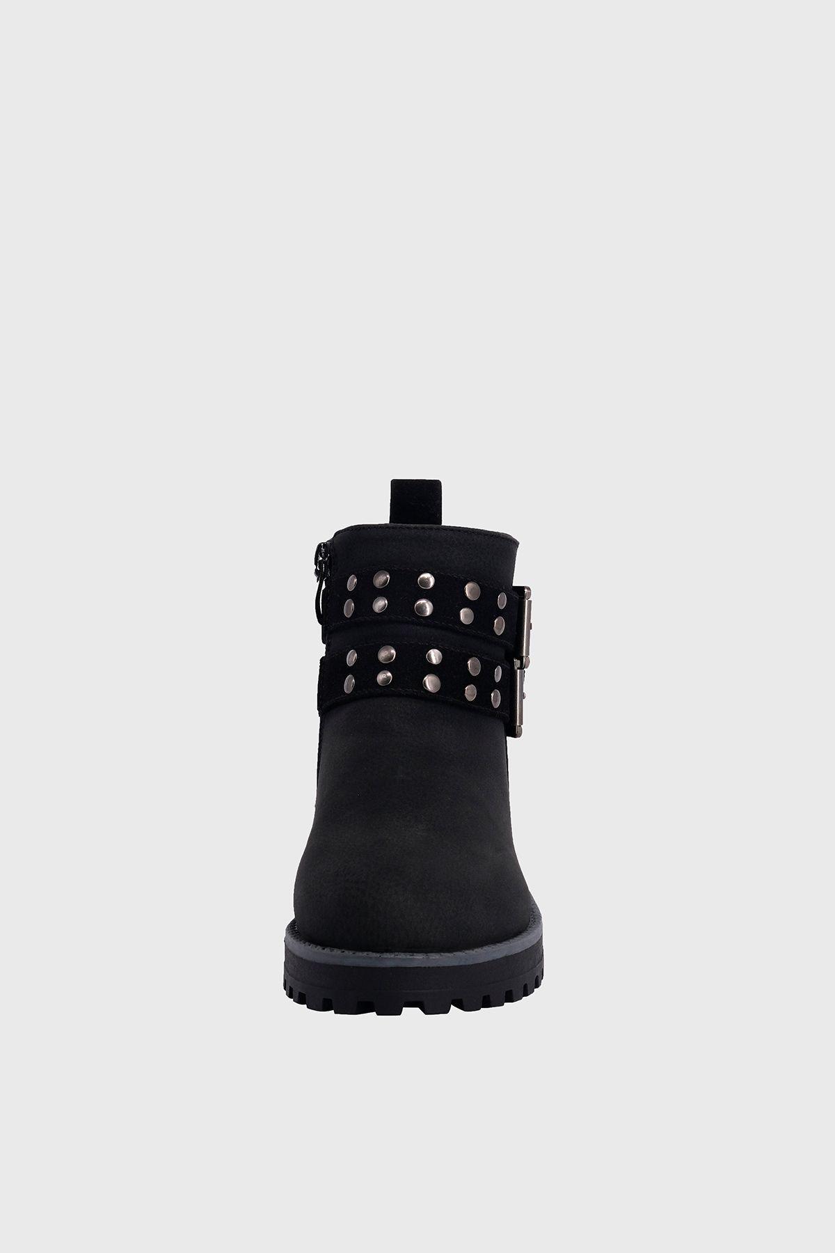 Botin Mathilde Negro Bamboo-2
