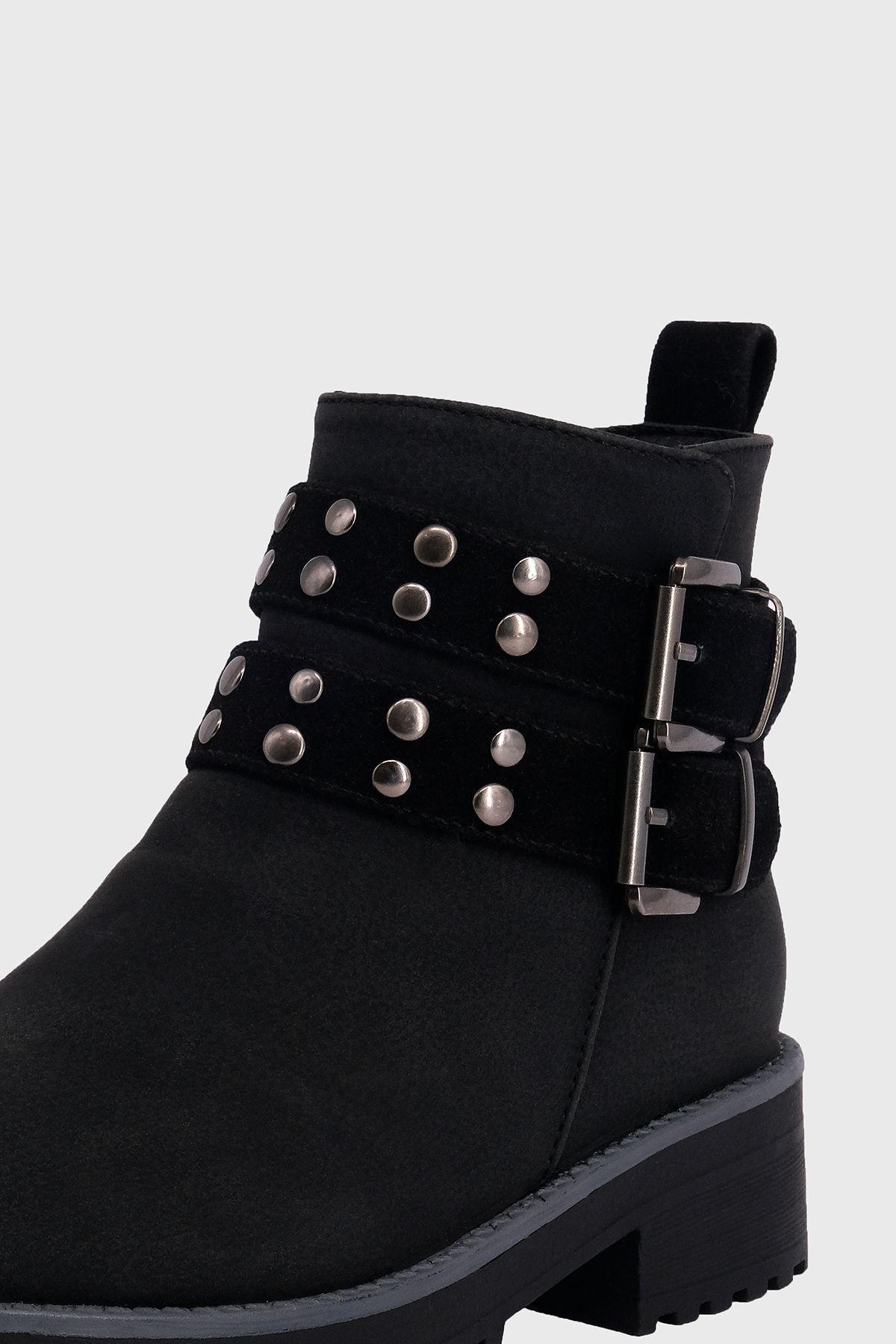 Botin Mathilde Negro Bamboo-3
