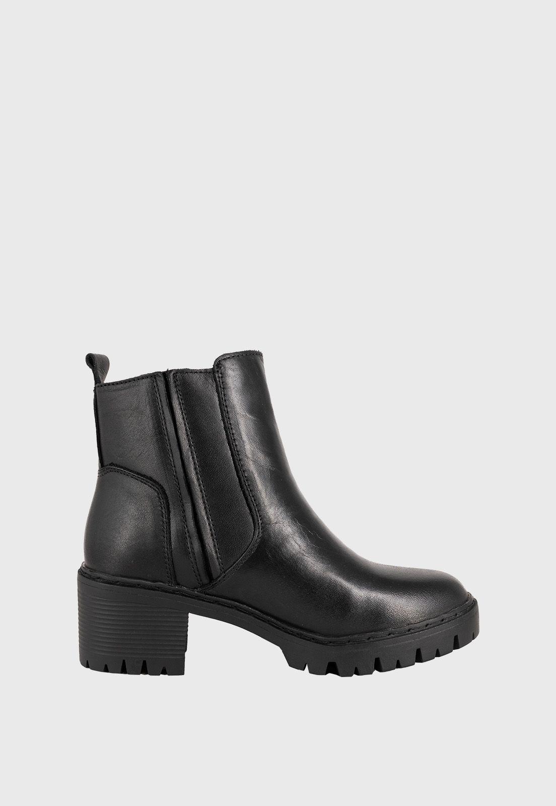 Botin de Cuero Gaby Negro Alquimia-3