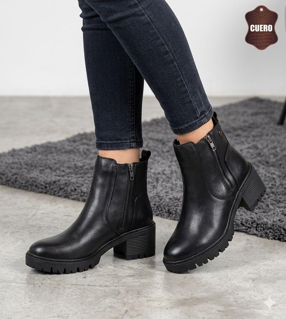 Botin de Cuero Gaby Negro Alquimia-5