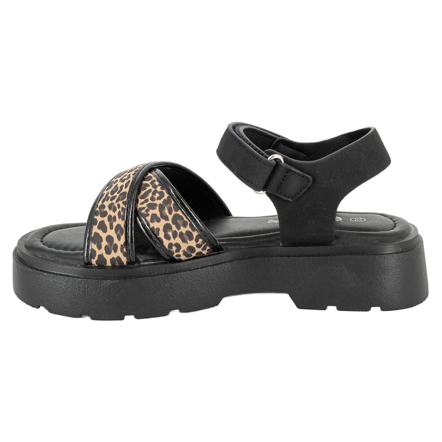 Sandalia con Velcro Serena Animal Print Bamboo-2