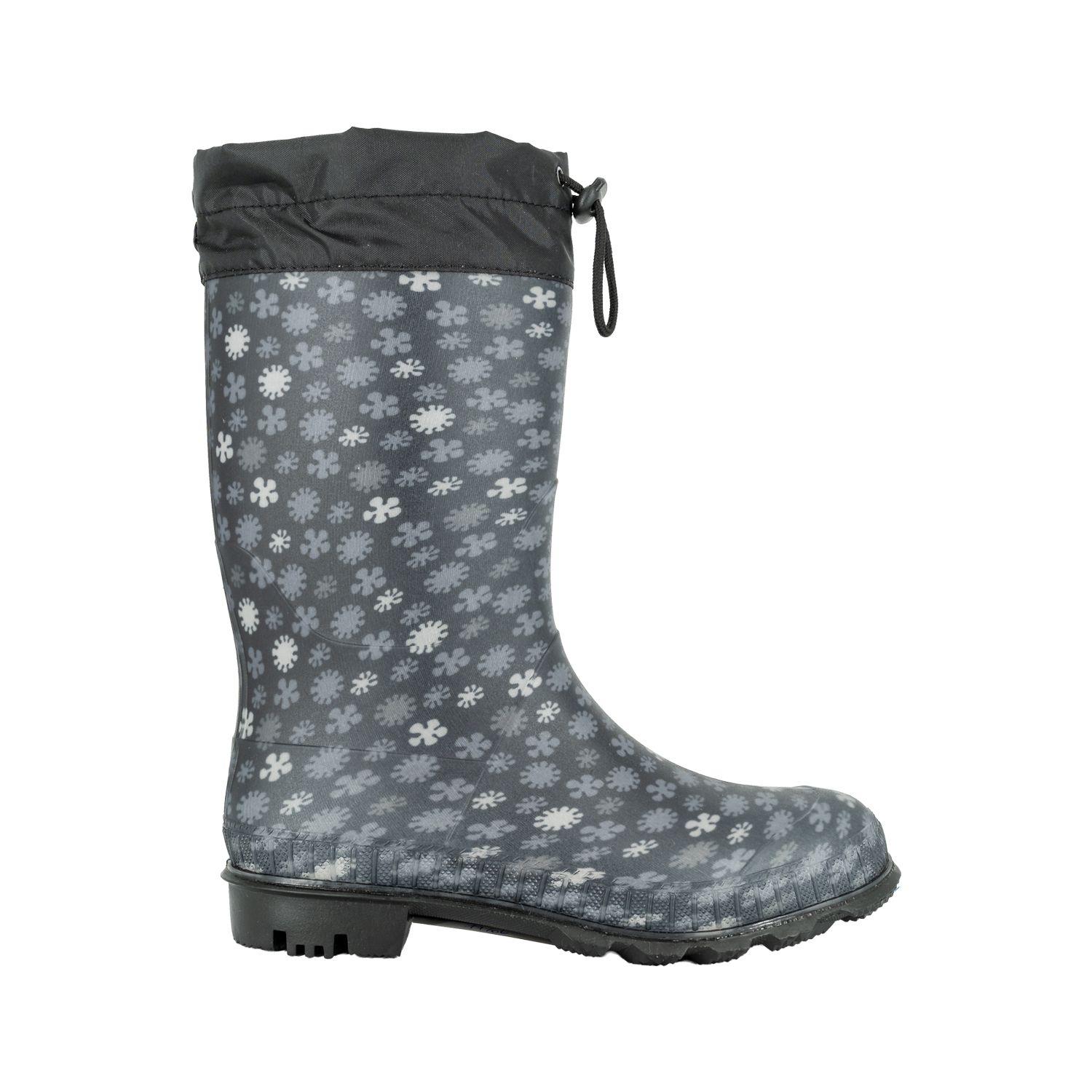 Bota de Agua con Polar Biela Copos Negro Alquimia-0