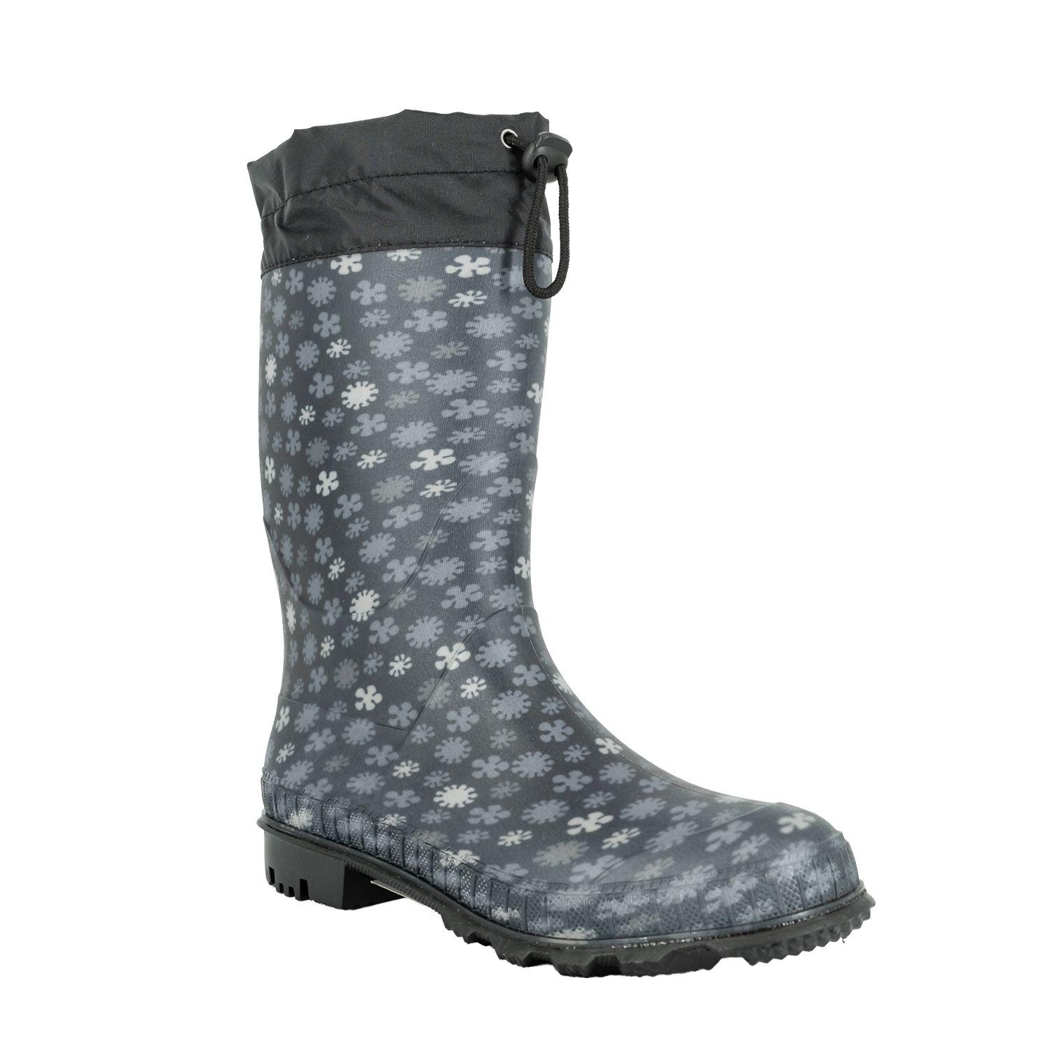 Bota de Agua con Polar Biela Copos Negro Alquimia-1