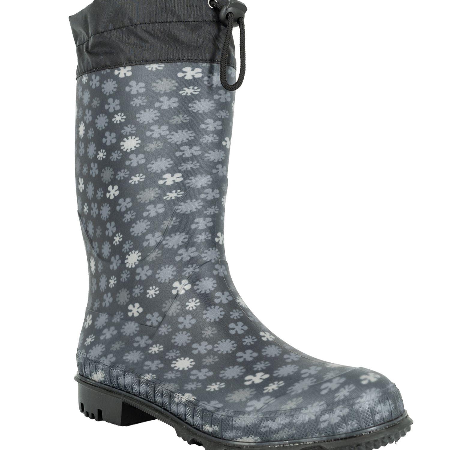 Bota de Agua con Polar Biela Copos Negro Alquimia-3