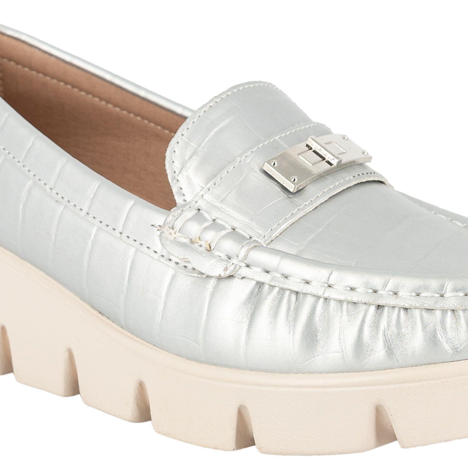 Mocasin Casual Abbey Plateado Alquimia-4