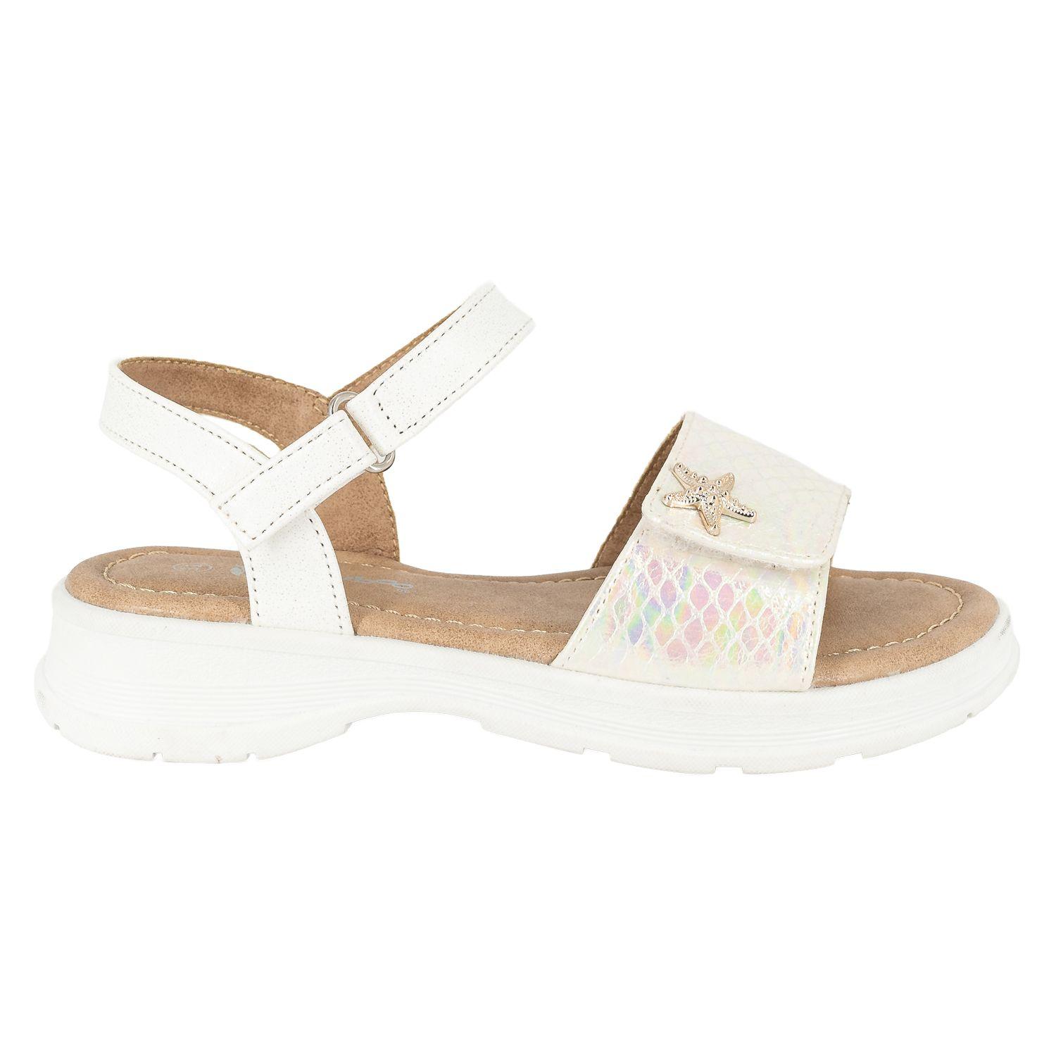 Sandalia con Velcro Aral Blanco Bamboo-0