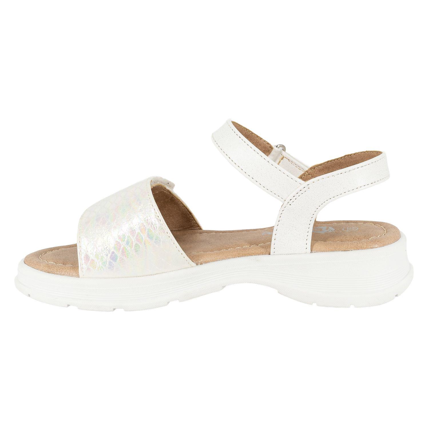 Sandalia con Velcro Aral Blanco Bamboo-2