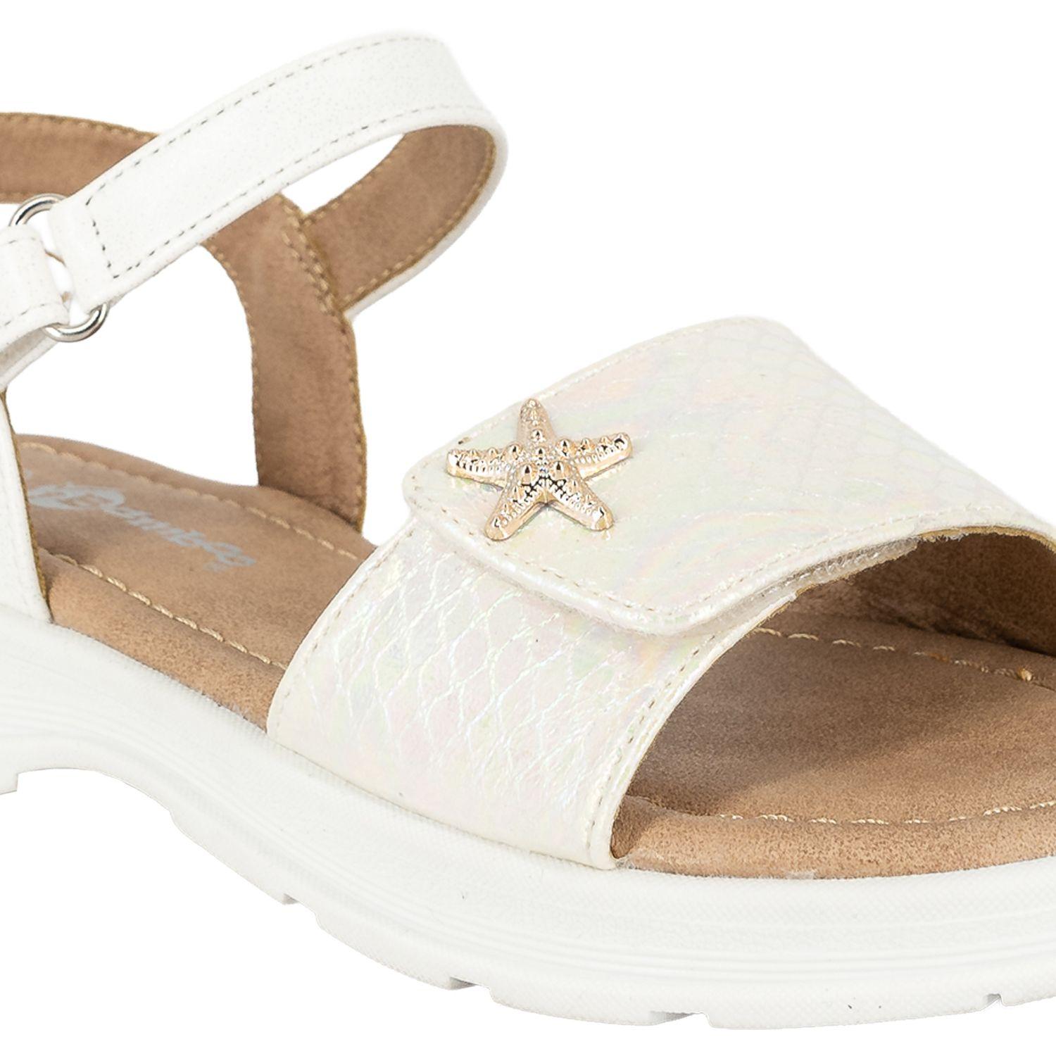 Sandalia con Velcro Aral Blanco Bamboo-4