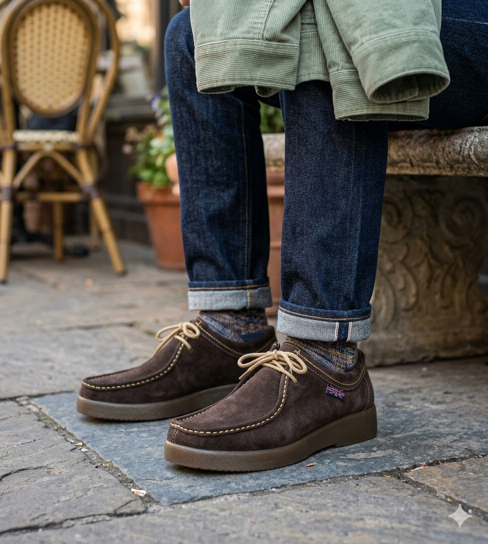 Zapato de Cuero Casual Café Thamrin London Adixt-4