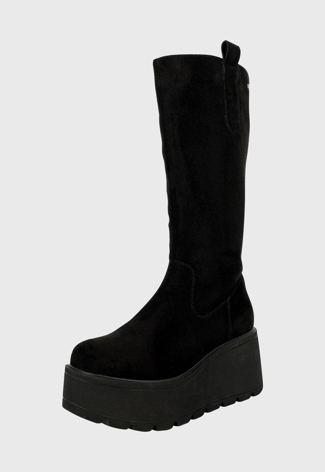 Bota Larga con Plataforma Lek Negro Alquimia-0
