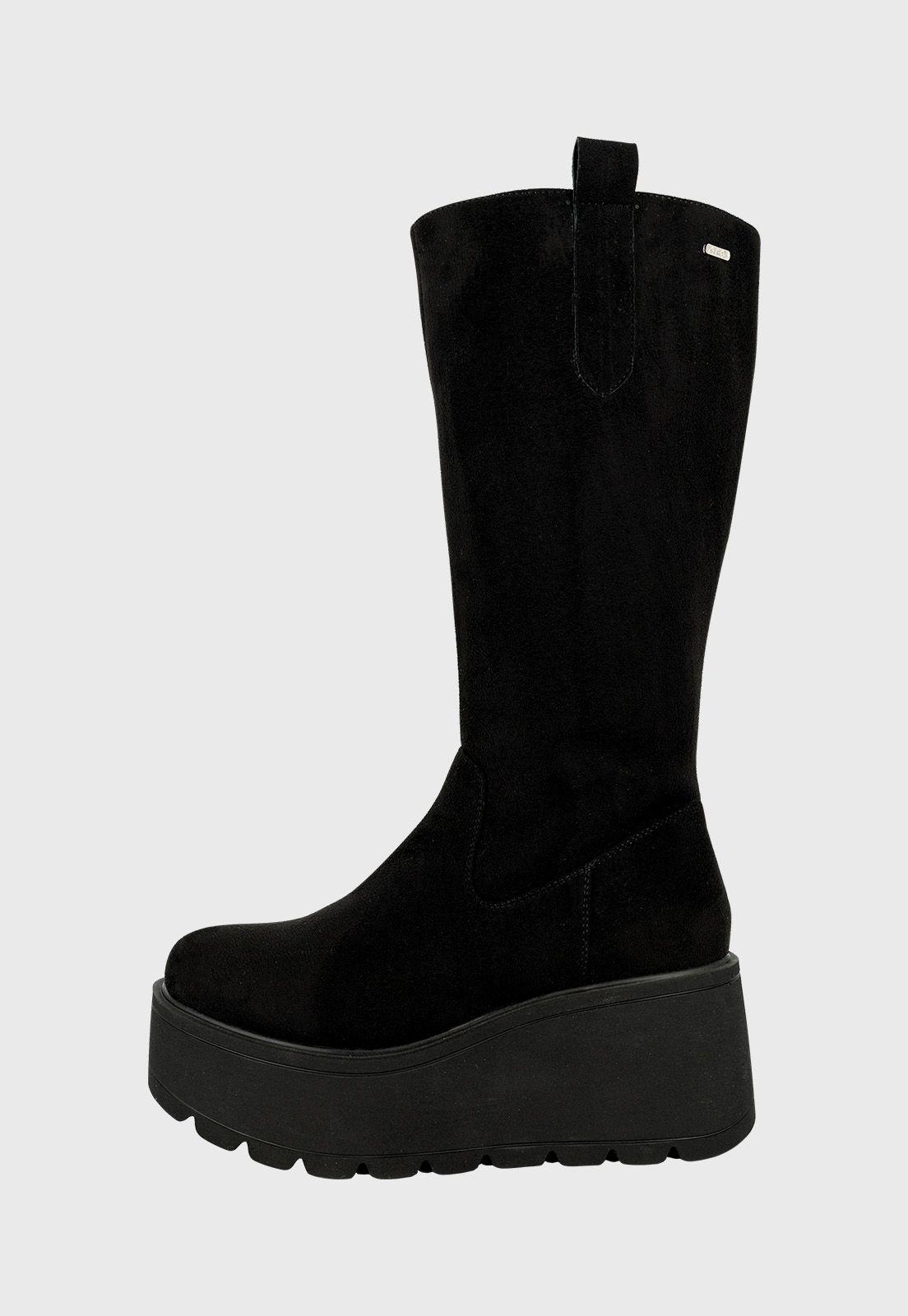 Bota Larga con Plataforma Lek Negro Alquimia-1