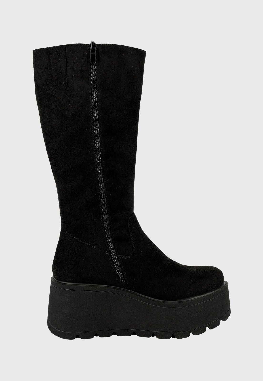 Bota Larga con Plataforma Lek Negro Alquimia-3