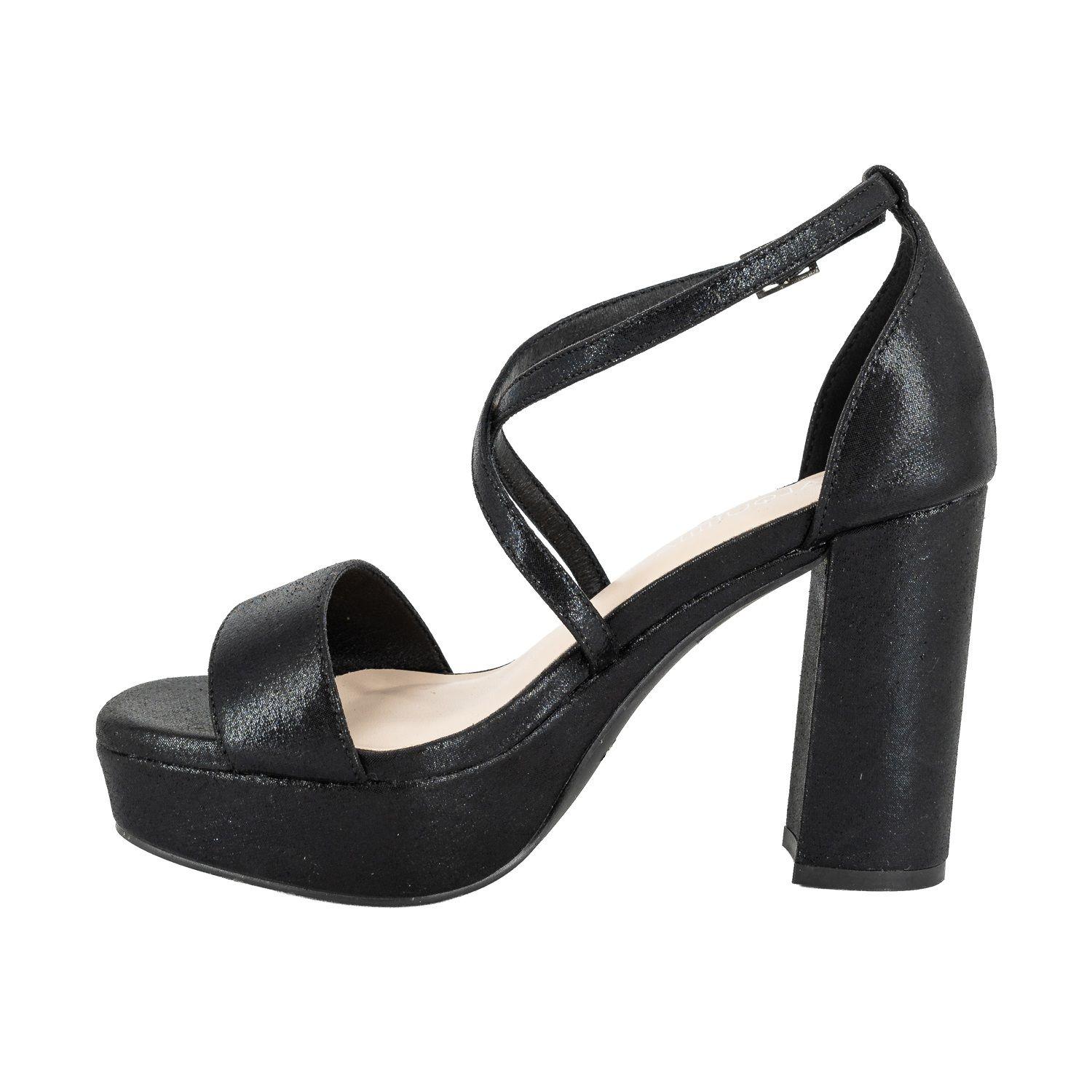 Sandalia Plataforma Taco Ancho Cagil Negro Alquimia-2