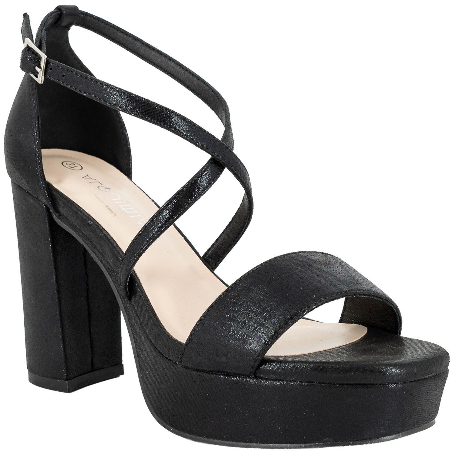 Sandalia Plataforma Taco Ancho Cagil Negro Alquimia-4