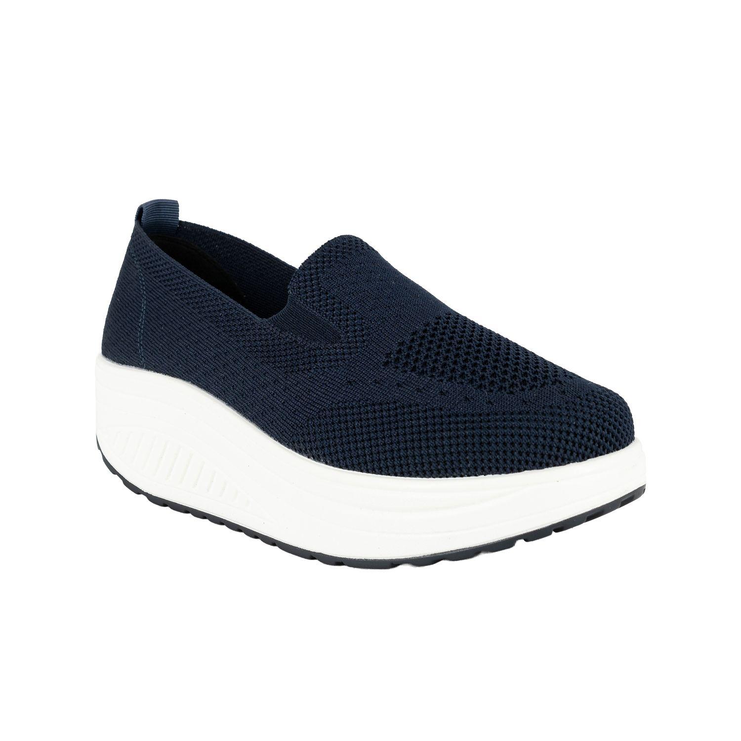 Mocasín Plataforma Slip-On Beth Azul Alquimia-1