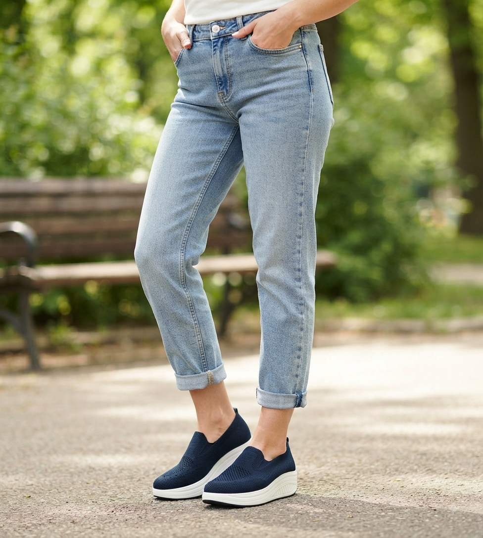 Mocasín Plataforma Slip-On Beth Azul Alquimia-5
