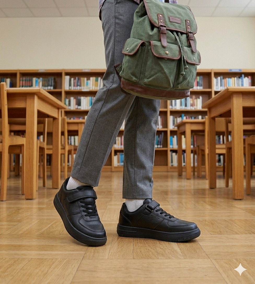 Zapatilla Escolar Lezat Negro UNS-4