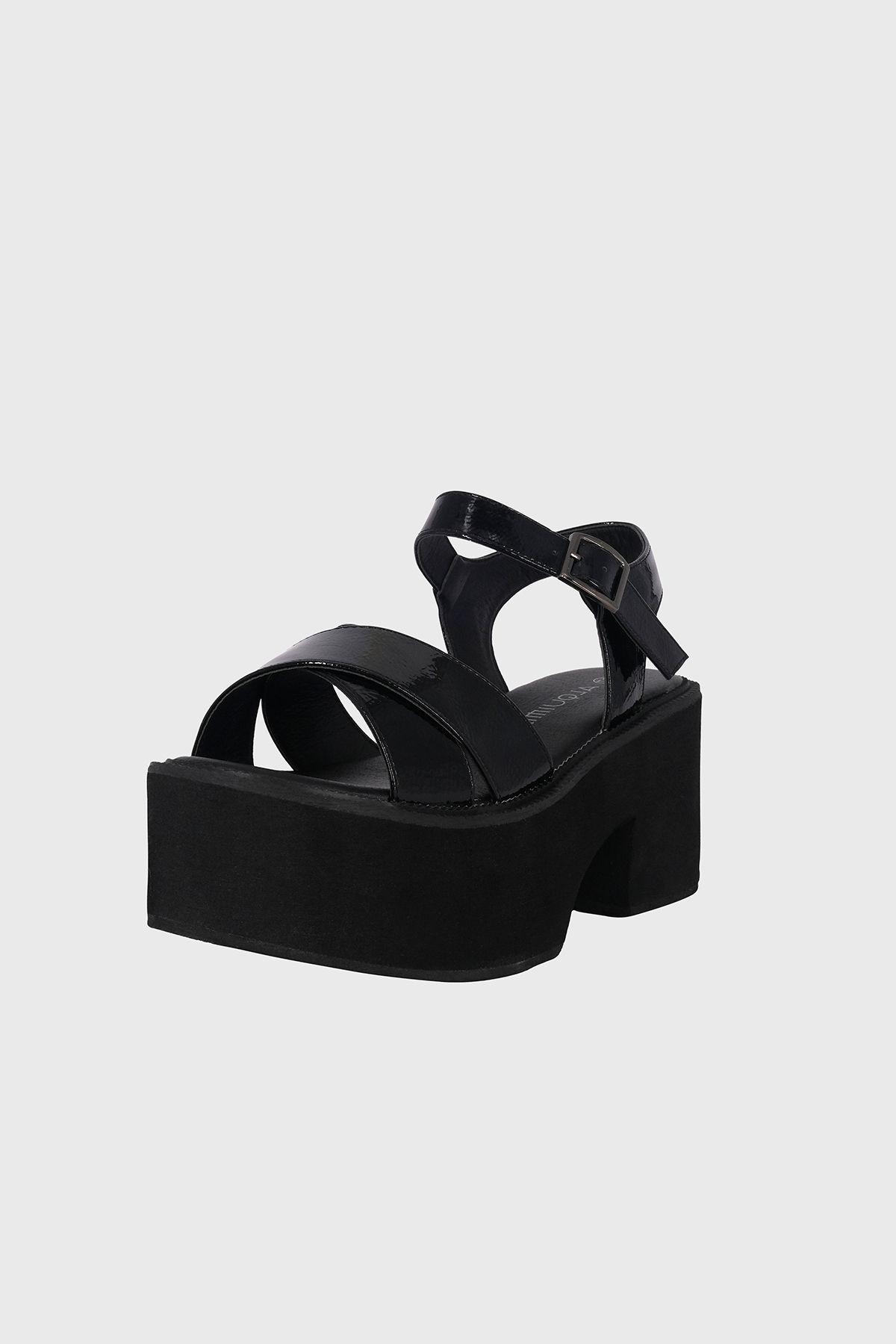 Sandalia Plataforma Weex Full Negro Alquimia-0